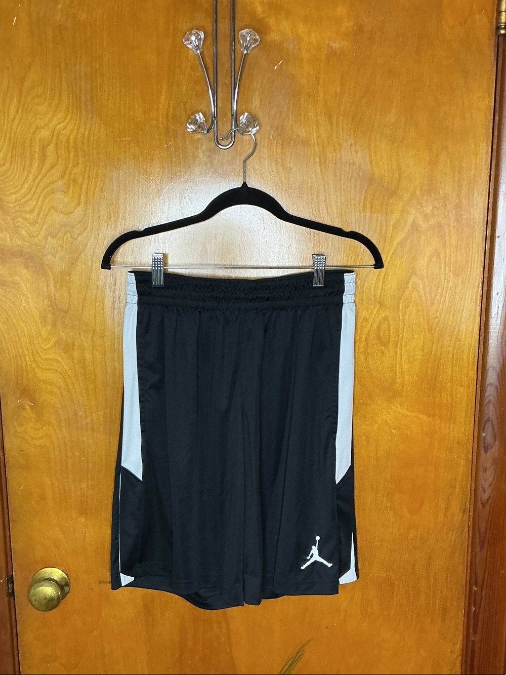 Jordan Black and White mens Athletic Shorts
